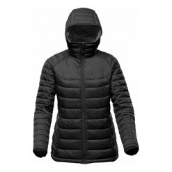Kurtka Ocieplana Damska Termiczna Stavanger. Czarne kurtki damskie STORMTECH, s, bez wzorów, z puchu, bez kaptura. Za 506.99 zł.