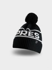 4F Czapka zimowa z dodatkiem wełny damska - czarna M. Czarne czapki i kapelusze damskie 4f, na zimę, bez wzorów, z wełny, klasyczne. Za 89.99 zł.