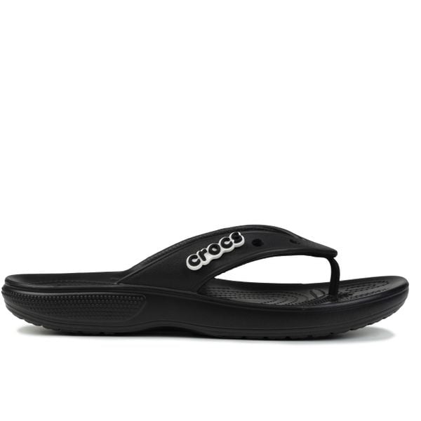 Japonki plażowe męskie Crocs Classic Flip. Czarne klapki męskie Crocs, z materiału, sportowe. Za 109.00 zł.