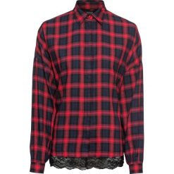 Tunika z koronkową wstawką bonprix czerwony w kratę. Tuniki damskie marki bonprix. Za 59.99 zł.