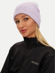Guess Czapka AW5179 POL01 Fioletowy. Fioletowe rękawiczki damskie Guess, na zimę, z aplikacjami, z materiału. Za 169.99 zł.