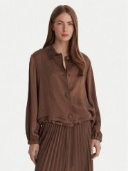 Marella Koszula Albatro 2613041045 Brązowy Regular Fit. Brązowe bluzki damskie Marella, bez wzorów, z acetatu, bez kołnierzyka, bez ramiączek. Za 959.99 zł.