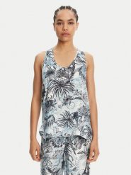 Just Cavalli Spodnie materiałowe 78PAA120 Niebieski Loose Fit. Niebieskie spodnie materiałowe damskie Just Cavalli, bez wzorów, z materiału. Za 839.99 zł.