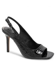 Nine West Sandały FF-1065 Czarny. Czarne klapki damskie Nine West, bez wzorów, z syntetyku, bez obcasa, na szpilce, bez zapięcia. Za 239.99 zł.