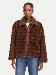Marella Futro Emme by Marella Agio 2625456031 Brązowy ciemny Relaxed Fit. Brązowe płaszcze damskie Marella, bez wzorów, z futra, bez kaptura. Za 1,229.00 zł.