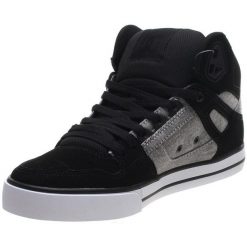 Buty na deskorolkę męskie DC Pure High-Top. Czarne buty sportowe męskie DC Shoes, bez zapięcia. Za 368.20 zł.