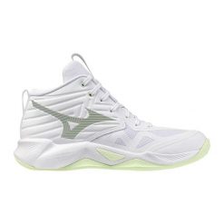 Damskie buty halowe Mizuno Wave Momentum Pro Mid. Białe obuwie sportowe damskie Mizuno, bez wzorów, do siatkówki, mizuno wave. Za 465.50 zł.