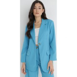 Niebieska Marynarka Nesephone. Niebieskie żakiety damskie Born2be, l, bez wzorów, eleganckie. Za 99.99 zł.