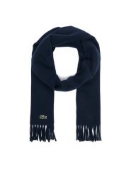 Lacoste Szalik RE7864 Granatowy. Niebieskie rękawiczki męskie Lacoste, bez wzorów, z wełny. Za 459.99 zł.