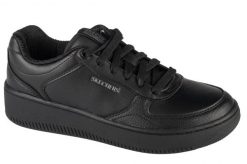 Buty sportowe do chodzenia damskie, Sport Court 2.0 - Core Essential. Czarne obuwie sportowe damskie Skechers, bez wzorów, z materiału, trekkingowe, Skechers Sport. Za 219.99 zł.