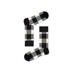 Skarpetki Happy Socks - Lumber Jack (GIH01-9000). Czarne skarpety męskie Happy Socks, w kolorowe wzory, z bawełny. Za 34.90 zł.