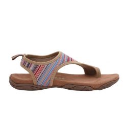 Sandały Plażowe Damskie. Brązowe sandały damskie Trespass, bez wzorów, z gumy, bez obcasa, na obcasie, bez zapięcia. Za 165.99 zł.