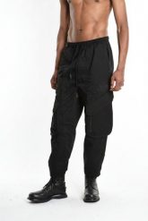 La Haine Inside Us Spodnie Cargo | 3P M1275 | Mężczyzna | Czarny. Czarne spodnie materiałowe męskie La Haine Inside Us, m, z aplikacjami, z bawełny, eleganckie. W wyprzedaży za 799.00 zł.
