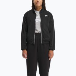 Kurtka Reebok Identity Back Vector Tricot Track. Czarne kurtki damskie REEBOK FITNESS, s, bez wzorów, bez kaptura. Za 189.99 zł.