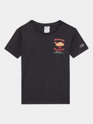 Champion T-Shirt 306375 Czarny Regular Fit. Czarne t-shirty dla chłopców Champion, bez wzorów, z bawełny, bez ramiączek. Za 119.99 zł.