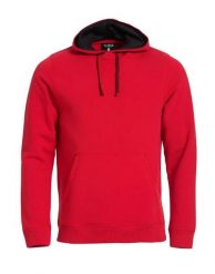 Clique Classic Hoody – czerwona bluza z kapturem z bawełnianej mieszanki. Czerwone bluzy męskie CLIQUE, m, bez wzorów, z bawełny, z kapturem. Za 308.35 zł.