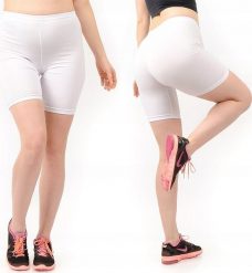 Legginsy damskie 1/2 Kolarki Krótkie Spodenki Białe S. Białe legginsy damskie LAEMI, s, bez wzorów. Za 22.99 zł.