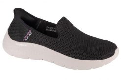 Buty sportowe Sneakersy damskie, Slip-Ins: GO WALK Flex - Relish. Czarne obuwie sportowe damskie Skechers, bez wzorów, z materiału, trekkingowe. Za 289.99 zł.