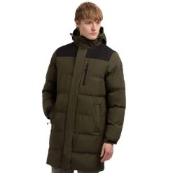 Męska Kurtka Ocieplana Clipster. Zielone kurtki męskie Trespass, l, bez wzorów, z materiału, z kapturem. Za 309.99 zł.