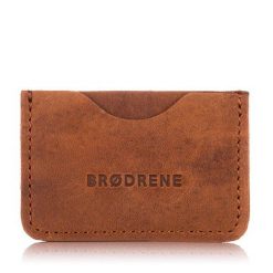 Etui na Karty i Wizytówki Brødrene E01 Jasny Brąz. Portfele męskie Brødrene, bez wzorów, ze skóry. Za 34.00 zł.