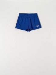 Szorty dresowe - granatowy. Niebieskie szorty damskie Sinsay, l, bez wzorów, z bawełny. Za 15.99 zł.