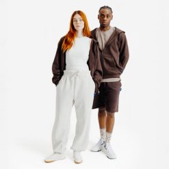 Bluza na suwak unisex Elementals. Brązowe bluzy męskie Decathlon, m, bez wzorów, z bawełny, z kapturem. Za 199.99 zł.