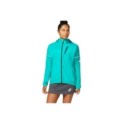 Kurtka sportowa damska FujiTrail Pack Jkt. Zielone kurtki damskie Asics, xs, bez wzorów, z elastanu, bez kaptura, do biegania. Za 379.99 zł.