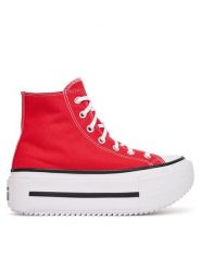 Converse Trampki Chuck Taylor All Star Lift Double Stack A15542C Czerwony. Czerwone trampki i tenisówki damskie Converse, bez wzorów, z materiału, retro, bez zapięcia. Za 359.99 zł.