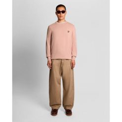 Sweter bawełnowy Lyle & Scott. Brązowe swetry przez głowę męskie LYLE AND SCOTT, m, bez wzorów, z bawełny, bez kołnierzyka. Za 263.00 zł.