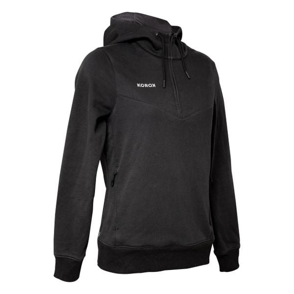 Bluza do hokeja na trawie damska Korok FH500. Czarne bluzy damskie KOROK, m, bez wzorów, z bawełny, bez kaptura. Za 99.99 zł.
