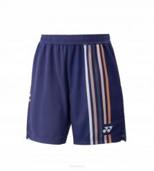 Spodenki tenisowe Yonex Knit Shorts. Niebieskie krótkie spodenki sportowe męskie YONEX, s, bez wzorów, z materiału, tenisowe. Za 367.99 zł.