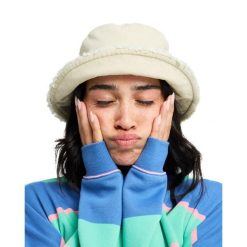 Kapelusz bucket dla Kobiety VICTIM OF LOVE Beżowy. Brązowe czapki i kapelusze damskie Roxy, bez wzorów, z bawełny. Za 129.99 zł.