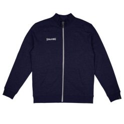 Bluza pełny zamek błyskawiczny Spalding Flow. Niebieskie bluzy sportowe męskie Spalding, bez wzorów, bez kaptura, do koszykówki. W wyprzedaży za 234.55 zł.