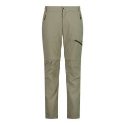 Spodnie trekkingowe z odpinanym zamkiem błyskawicznym CMP. Zielone spodnie sportowe męskie CMP, na lato, bez wzorów, trekkingowe. Za 393.10 zł.
