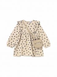 Mayoral Sukienka codzienna 2920 Beżowy Regular Fit. Brązowe sukienki dla dziewczynek Mayoral, bez wzorów, z bawełny, bez ramiączek. Za 149.99 zł.