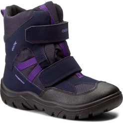 Śniegowce GEOX - J Clady G. B Wpf A J745NA 05011 C4215 Navy/Lilac. Buty zimowe dziewczęce marki Geox. W wyprzedaży za 209.00 zł.