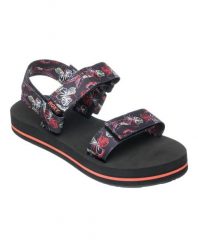 Sandały dla Kobiety ROXY CAGE Czarny. Czarne sandały damskie Roxy, bez wzorów, z gumy, bez obcasa, bez zapięcia. Za 205.95 zł.