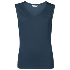 Koszulka trekkingowa damska Vaude Essential Top. Niebieskie koszulki sportowe damskie Vaude, bez wzorów, z poliesteru, bez kołnierzyka, bez ramiączek. Za 73.70 zł.
