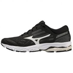 Buty do biegania damskie Mizuno Wave Stream 2. Czarne obuwie sportowe damskie Mizuno, bez wzorów, z materiału, do biegania, mizuno wave. W wyprzedaży za 490.65 zł.