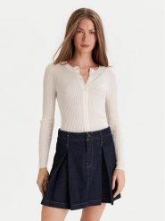 Lacoste Kardigan AF4141 Écru Slim Fit. Kardigany damskie Lacoste, bez wzorów, z wełny. Za 769.99 zł.