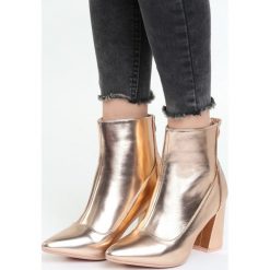 Złote Botki Shiny Queen. Żółte botki damskie Born2be. Za 119.99 zł.