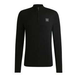 Bluza jeździecka Boss Equestrian Rouven. Czarne bluzy męskie BOSS EQUESTRIAN, m, z aplikacjami, z bawełny, bez kaptura. Za 823.50 zł.