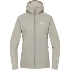 Kurtka przeciwwiatrowa damska Jack Wolfskin Prelight Octa. Szare kurtki damskie Jack Wolfskin, bez wzorów, bez kaptura, trekkingowe. Za 629.99 zł.