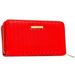 Duży pikowany portfel damski na karty wykonany ze skóry ekologicznej poziomy na zatrzask i suwak 4U CAVALDI CHWJ-08. Portfele damskie 4U Cavaldi, bez wzorów, ze skóry ekologicznej. Za 45.00 zł.