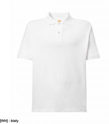 JHK - polo męskie z krótkim rękawem, zappięcie dwa guziki, 85% Bawełna, 15% Wiskoza 175 g biały XL. Białe koszulki polo męskie JHK, m, bez wzorów, z bawełny, bez ramiączek. Za 25.58 zł.