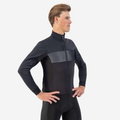 Kurtka rowerowa męska Rogelli Attq, mocno ocieplana. Czarne kurtki męskie Rogelli, na zimę, m, bez wzorów, z dzianiny, klasyczne, bez kaptura. Za 378.00 zł.