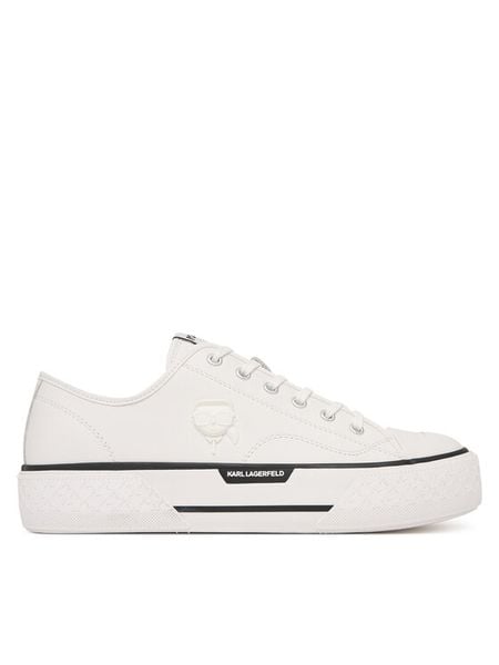 KARL LAGERFELD Trampki Kampus Max III KL50470N Biały. Białe trampki męskie KARL LAGERFELD, bez wzorów, ze skóry, bez zapięcia. Za 549.99 zł.