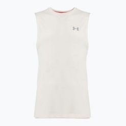 Tank top do biegania męski Under Armour Trail Run Launch Tank. Białe t-shirty męskie Under Armour, m, bez wzorów, sportowe, bez kołnierzyka. Za 119.99 zł.