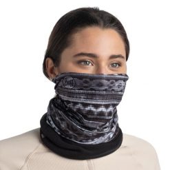 Komin na szyję - Bandana BUFF Polar Alsien. Czarne szaliki i chusty damskie Buff, bez wzorów, z elastanu. Za 102.29 zł.