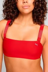 Góra od bikini Bandeau w kolorze czerwonym. Czerwone bikini damskie Puma, na lato, s, bez wzorów. Za 177.90 zł.